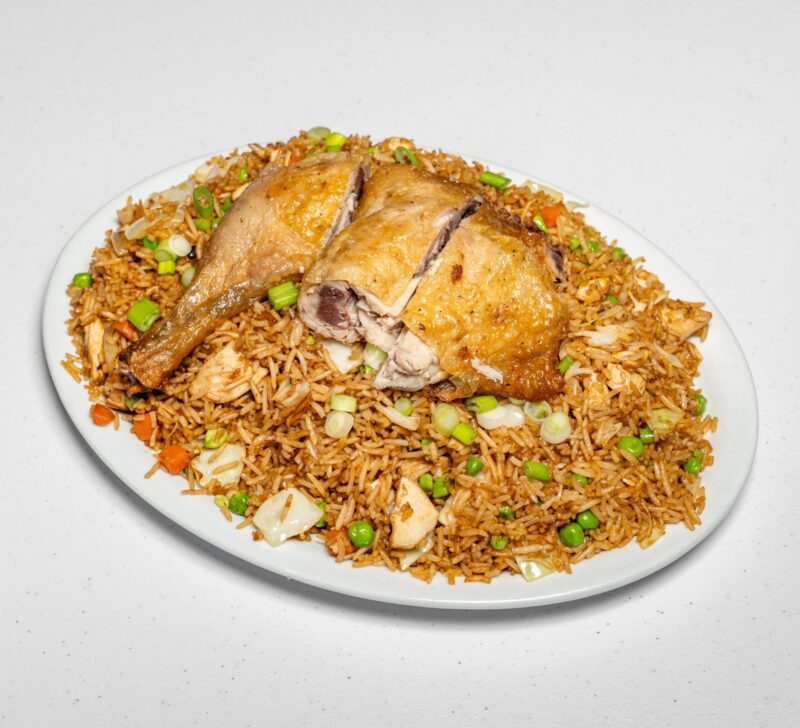 Special Chicken Fried Rice (chicken leg on top)